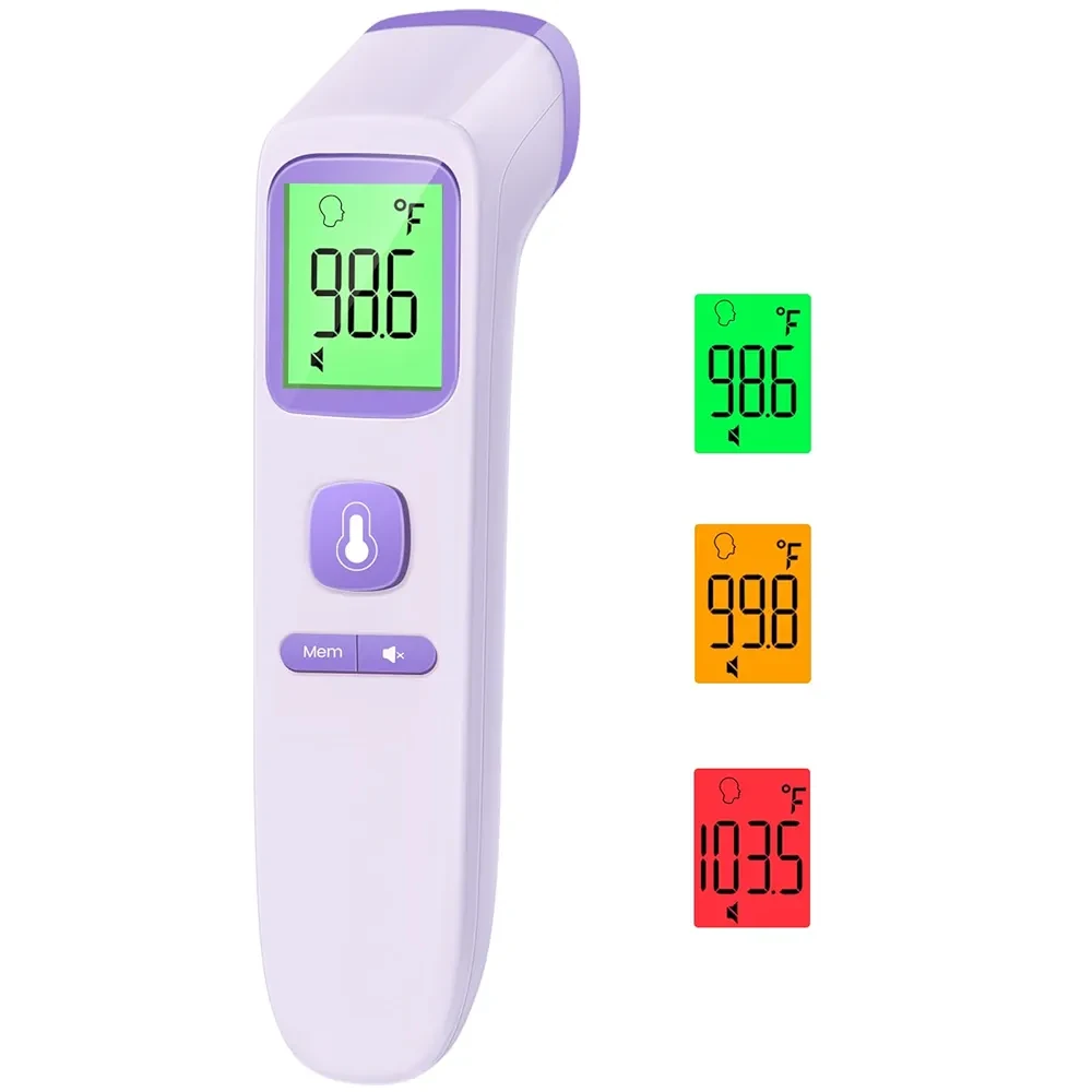 No-Touch Thermometer for Adults and Kids, Accurate Digital Baby Thermometer, FSA HSA Eligible, Fever Alarm & Silent Mode, 2 in 1 Forehead & Object Mode