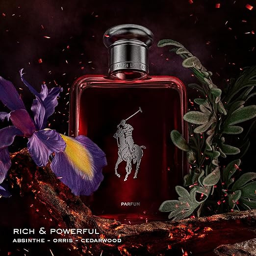 Ralph Lauren - Polo Red - Parfum - Men's Cologne - Ambery & Woody - With Absinthe, Cedarwood, and Musk - Intense Fragrance