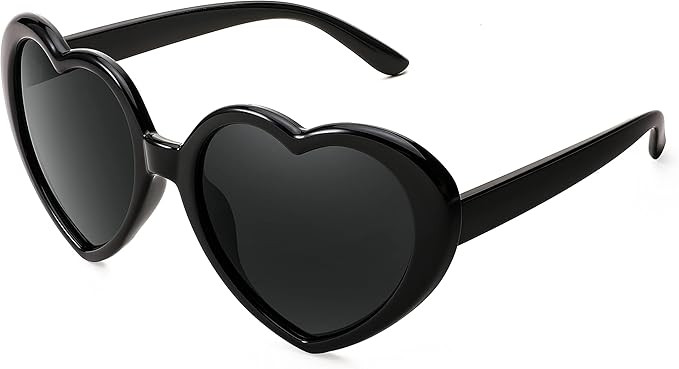 FEISEDY Polarized Heart Shaped Sunglasses Oversized Vintage Fashion Love Eyeglasses for Women UV400 B2337