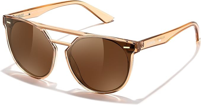 FEISEDY Women's Sunglasses, Cat Eye Aviator Style, UV400 Polarized Sun Glasses, Cute Vintage Trendy B0119