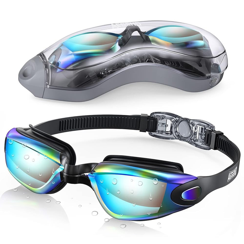 Aegend Swim Goggles, Swimming Goggles No Leaking Full Protection Adult Men Women Youth