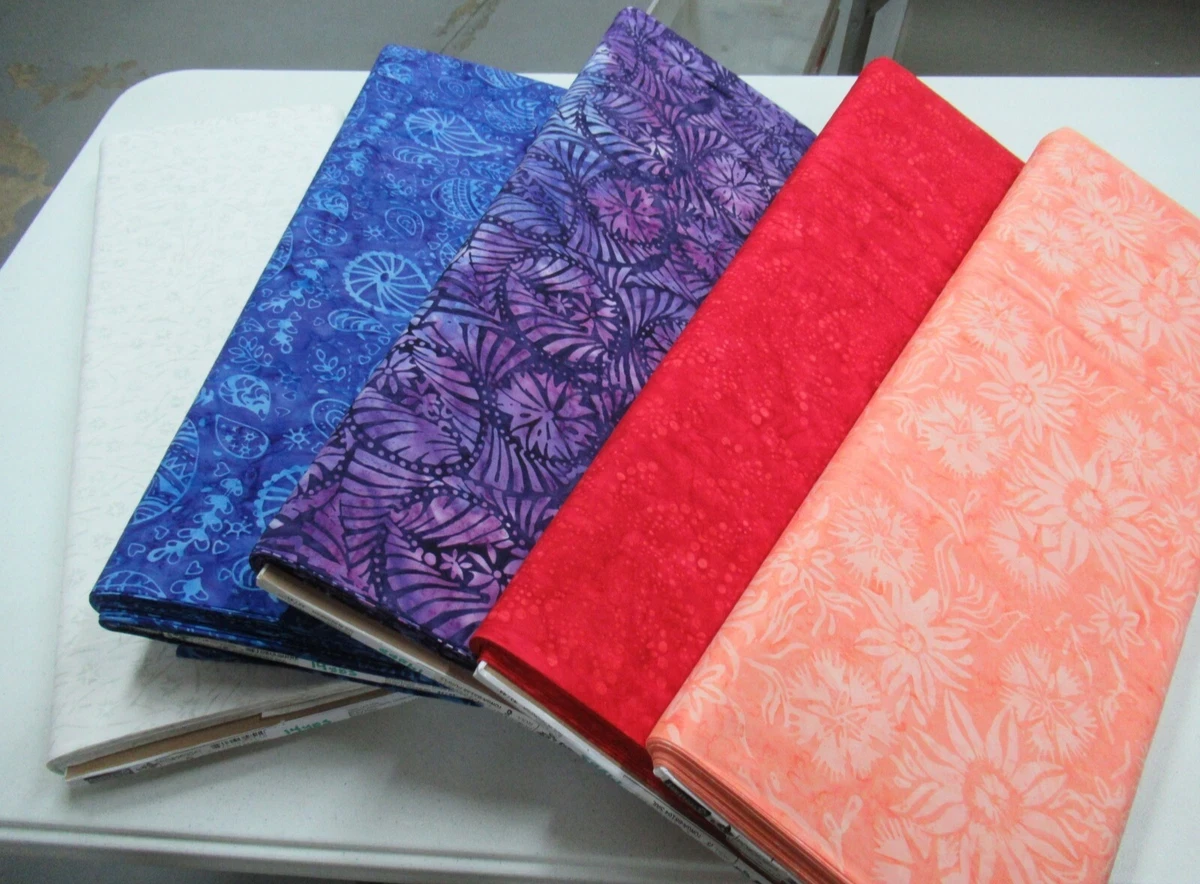 TONGA BATIK quilt-craft fabric mini bundle 5 styles x 1 yd each Hand dyed BATIKS