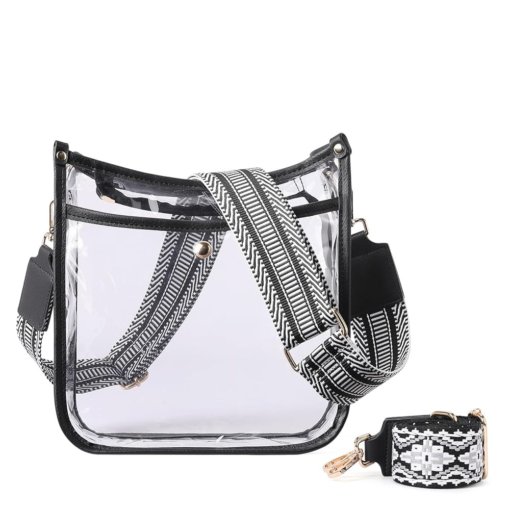 CLUCI Clear Purse,Clear Bag For Stadium Events,Stadium Approved Crossbody Bag Purses for Women with Adjustable Strap