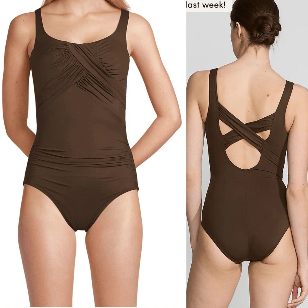 Land’s End Women’s Slender Carmela One Piece Swimsuit