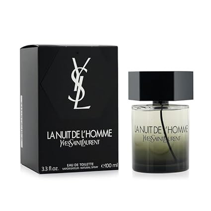 Yves Saint Laurent La Nuit De L'homme Eau De Toilette Spray for Men, 3.4 Ounce