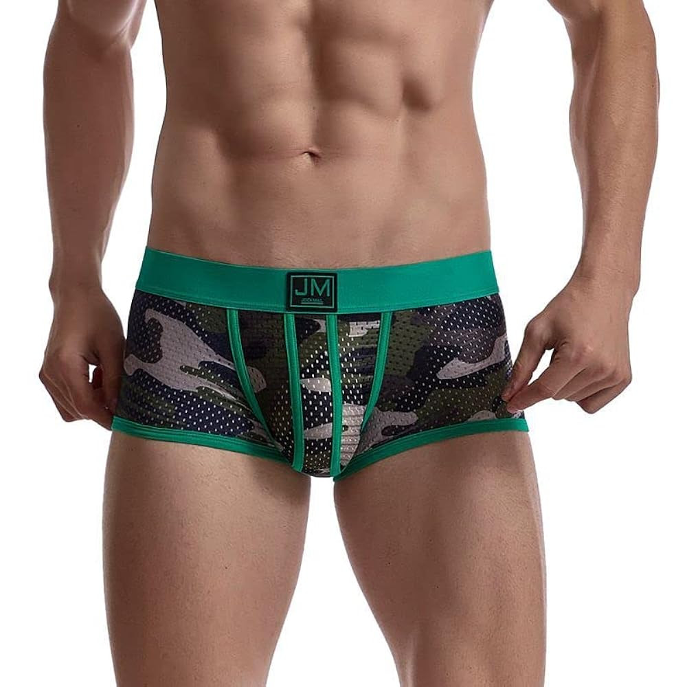 JOCKMAIL Men's Boxer Briefs Mens Underwear Boxer Briefs with Men's Boxer Shorts Camouflage Underwear