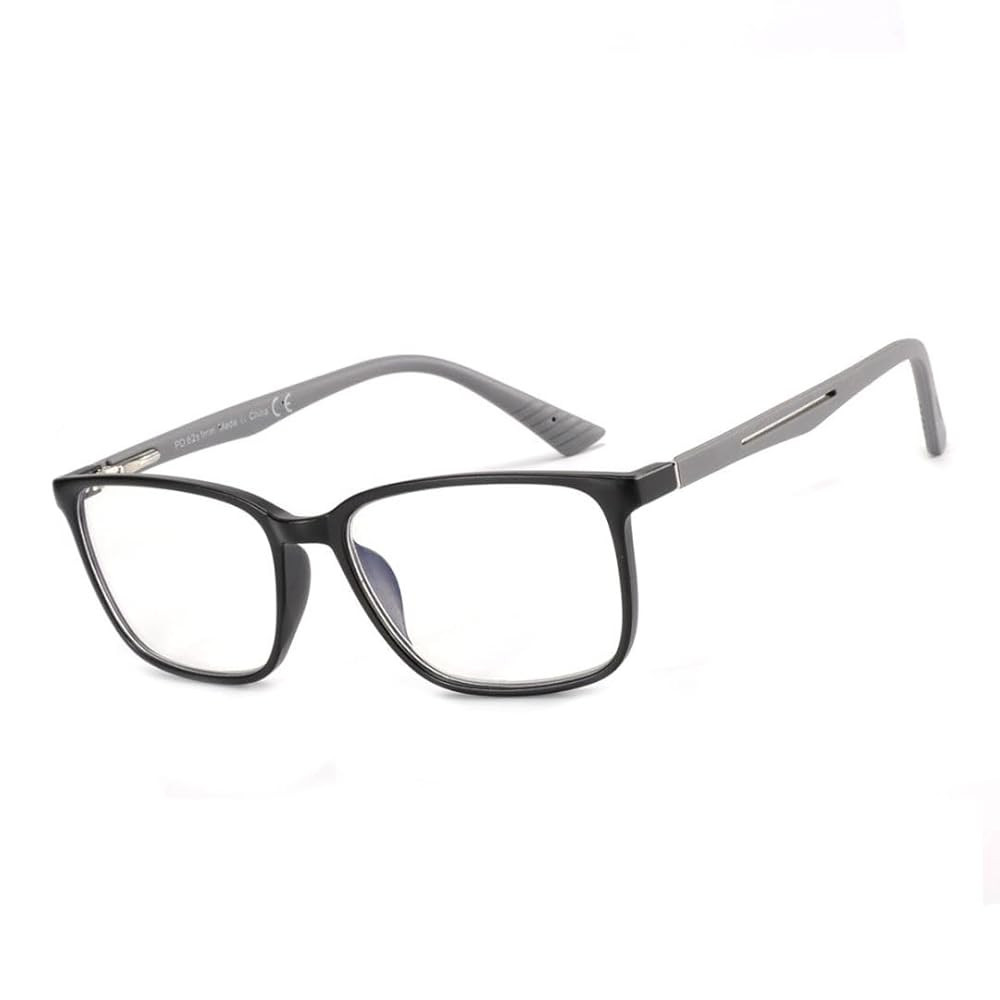 Glasses for Men，Sport Square Frame Readers, Anti Glare Computer Glasses