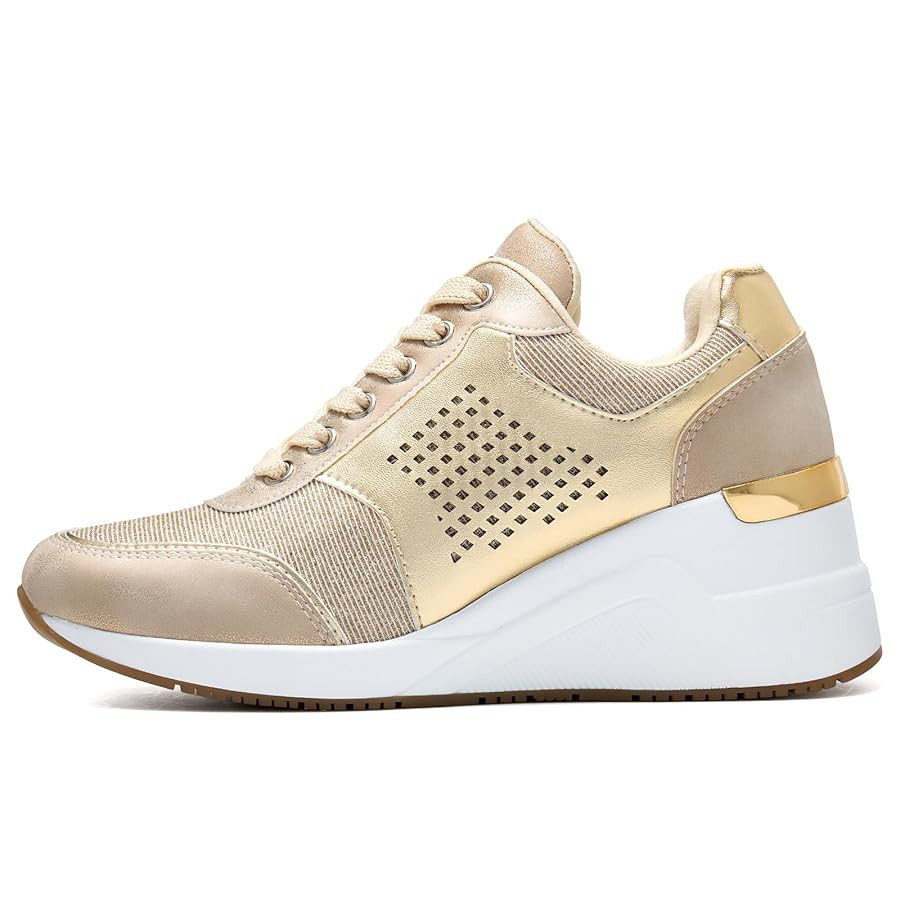 Cestfini Wedge Sneakers for Women - Wedge Tennis Shoes Non-Slip Women Fashion Sneakers