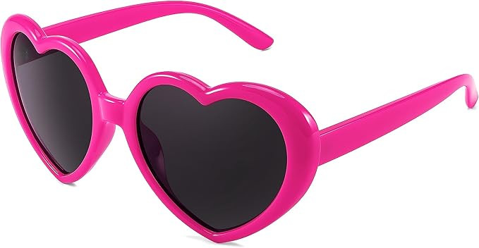 FEISEDY Polarized Heart Shaped Sunglasses Oversized Vintage Fashion Love Eyeglasses for Women UV400 B2337