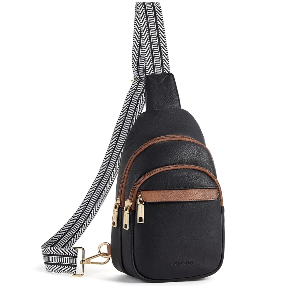 BOSTANTEN Small Sling Bag for Women Leather Crossbody Bags Fanny Pack Chest Bag for Travel