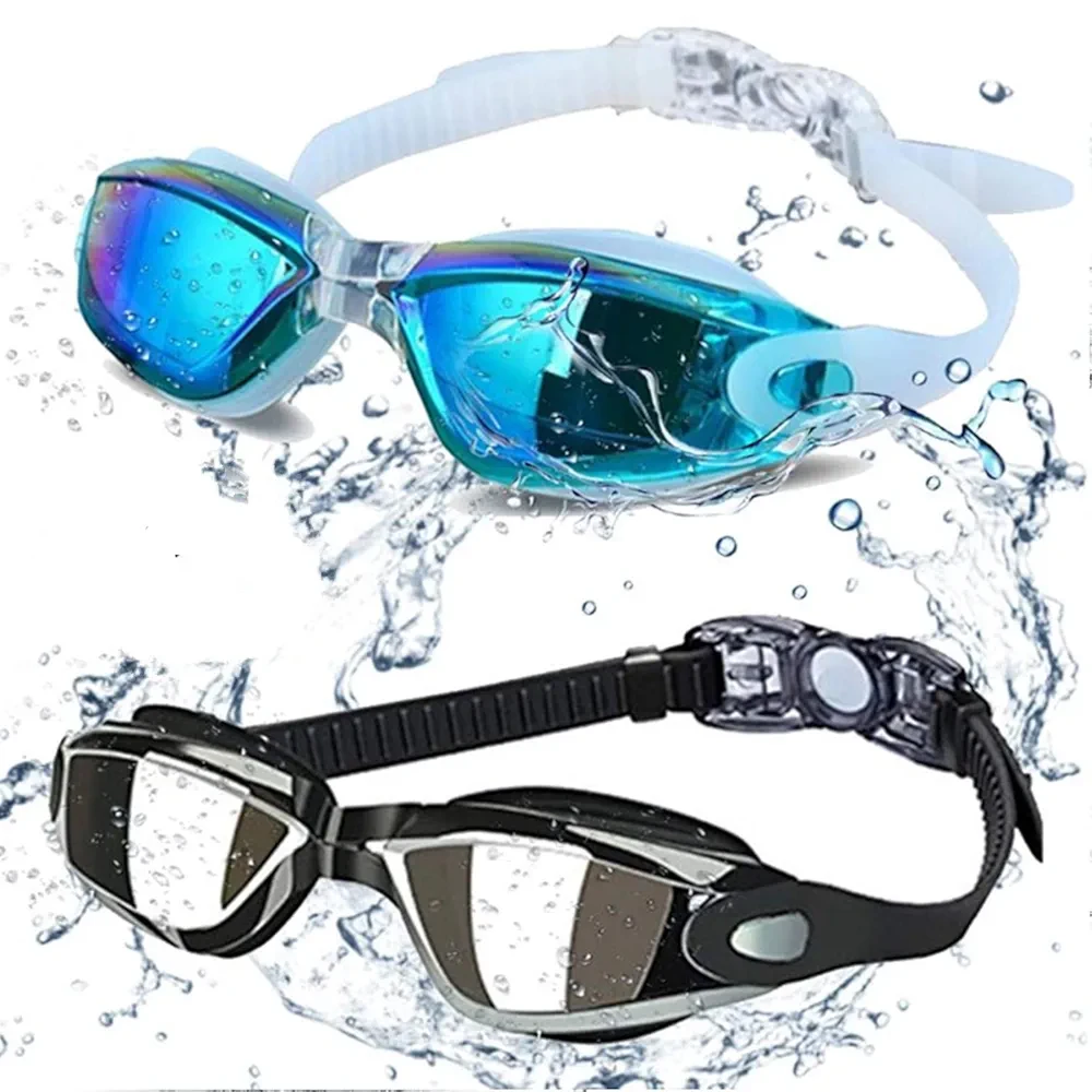 Swim Goggles - Swimming Goggles,Pack of 2 Professional Anti Fog No Leaking UV Protection Wide View Swim Goggles for Women Men Adult Youth Kids