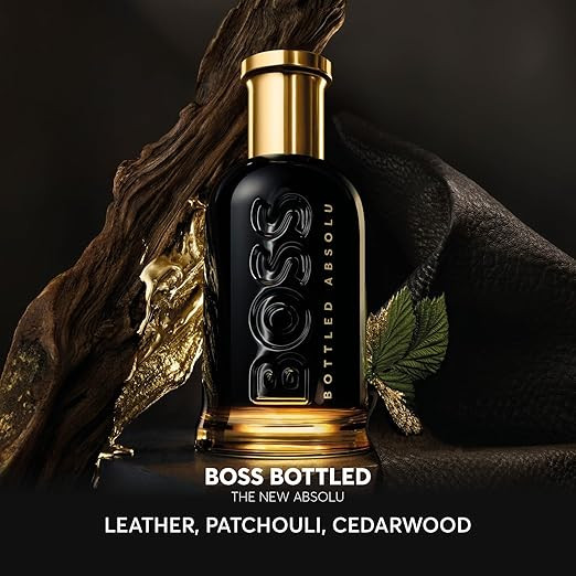 Hugo Boss Bottled Absolu Parfum Intense – Woody Men's Cologne – With Notes of Leather Accord, Patchouli & Cedarwood Essence – Long Lasting Fragrance
