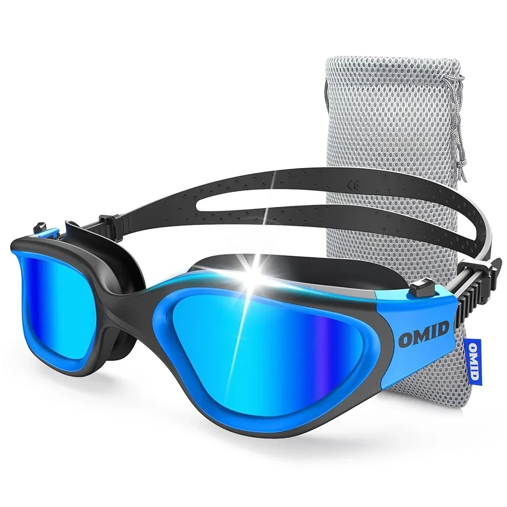 OMID Swim Goggles, P2 Polarized Swimming Goggles for Men Anti-fog Goggles Swimming for Adult Women