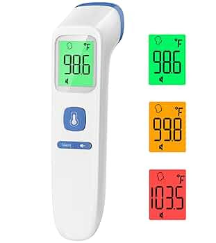 Thermometer for Adults and Kids, Digital Forehead Thermometer with Fever Alarm, Silent Mode & 35-Set Memory, Object 2 in 1 Mode, FSA/HSA Eligible